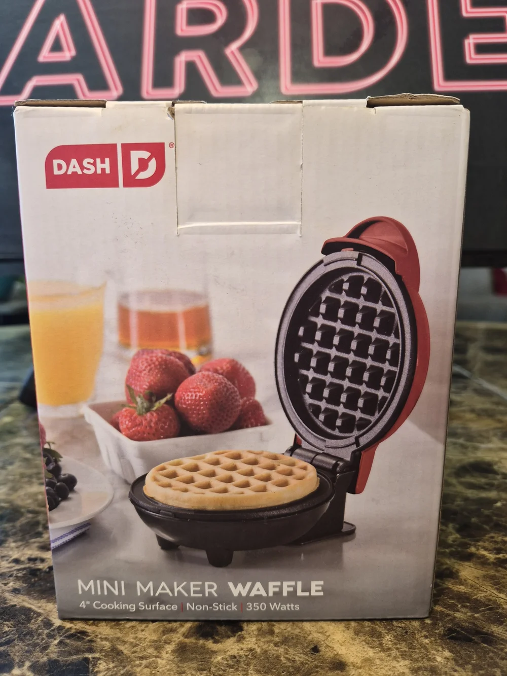 Dash Mini Waffle Maker DMW001RD Red New In Box Compact Individual NIB Electric